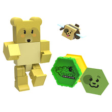 Load image into Gallery viewer, Bee Swarm Simulator – Mother Bear Action Figure Pack w/ Mystery Bee & Honeycomb Case (5” Articulated Figure & Bonus Items, Series 1)