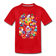 Load image into Gallery viewer, Bee Swarm - Stylized Beekeeper T-Shirt - red
