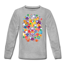 Load image into Gallery viewer, Bee Swarm - Stylized Beekeeper Long-Sleeve T-Shirt - heather gray
