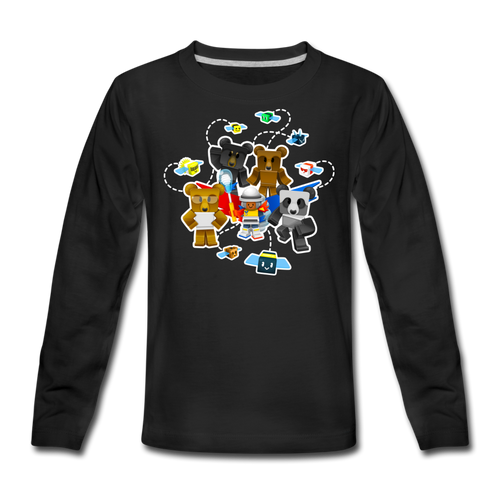 Bee Swarm - Bear Team Long-Sleeve T-Shirt - black