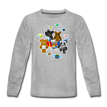 Load image into Gallery viewer, Bee Swarm - Bear Team Long-Sleeve T-Shirt - heather gray