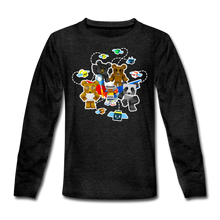 Load image into Gallery viewer, Bee Swarm - Bear Team Long-Sleeve T-Shirt - charcoal grey