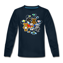 Load image into Gallery viewer, Bee Swarm - Bear Team Long-Sleeve T-Shirt - deep navy