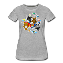 Load image into Gallery viewer, Bee Swarm - Bear Team T-Shirt (Womens) - heather gray
