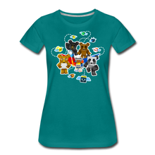 Load image into Gallery viewer, Bee Swarm - Bear Team T-Shirt (Womens) - teal
