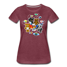 Load image into Gallery viewer, Bee Swarm - Bear Team T-Shirt (Womens) - heather burgundy
