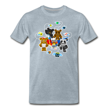 Load image into Gallery viewer, Bee Swarm - Bear Team T-Shirt (Mens) - heather ice blue
