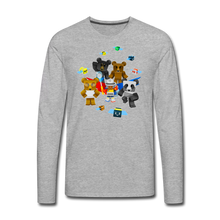 Load image into Gallery viewer, Bee Swarm - Bear Team Long-Sleeve T-Shirt (Mens) - heather gray
