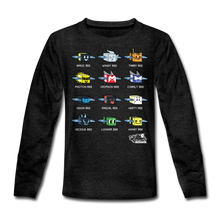 Load image into Gallery viewer, Bee Swarm - Bee Lineup Long-Sleeve T-Shirt - charcoal grey
