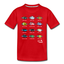 Load image into Gallery viewer, Bee Swarm - Bee Lineup T-Shirt - red
