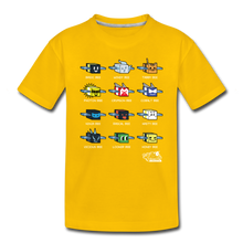 Load image into Gallery viewer, Bee Swarm - Bee Lineup T-Shirt - sun yellow
