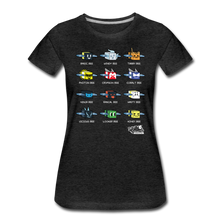 Load image into Gallery viewer, Bee Swarm - Bee Lineup T-Shirt (Womens) - charcoal grey

