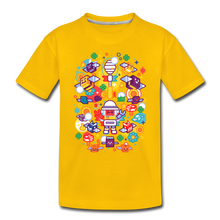 Load image into Gallery viewer, Bee Swarm - Stylized Beekeeper T-Shirt - sun yellow
