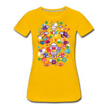 Load image into Gallery viewer, Bee Swarm - Stylized Beekeeper T-Shirt (Womens) - sun yellow
