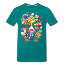 Load image into Gallery viewer, Bee Swarm - Stylized Beekeeper T-Shirt (Mens) - teal
