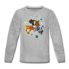 Load image into Gallery viewer, Bee Swarm - Bear Team Long-Sleeve T-Shirt - heather gray

