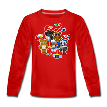 Load image into Gallery viewer, Bee Swarm - Bear Team Long-Sleeve T-Shirt - red
