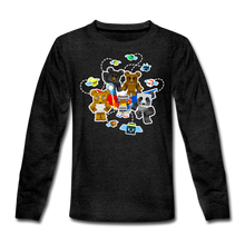Load image into Gallery viewer, Bee Swarm - Bear Team Long-Sleeve T-Shirt - charcoal grey
