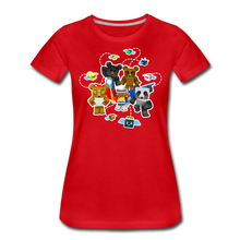 Load image into Gallery viewer, Bee Swarm - Bear Team T-Shirt (Womens) - red
