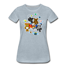 Load image into Gallery viewer, Bee Swarm - Bear Team T-Shirt (Womens) - heather ice blue
