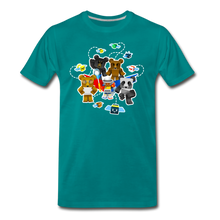 Load image into Gallery viewer, Bee Swarm - Bear Team T-Shirt (Mens) - teal
