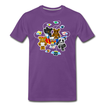 Load image into Gallery viewer, Bee Swarm - Bear Team T-Shirt (Mens) - purple

