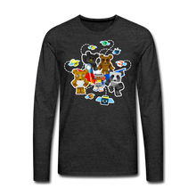 Load image into Gallery viewer, Bee Swarm - Bear Team Long-Sleeve T-Shirt (Mens) - charcoal grey
