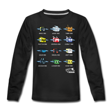 Load image into Gallery viewer, Bee Swarm - Bee Lineup Long-Sleeve T-Shirt - black
