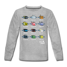 Load image into Gallery viewer, Bee Swarm - Bee Lineup Long-Sleeve T-Shirt - heather gray
