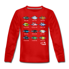 Load image into Gallery viewer, Bee Swarm - Bee Lineup Long-Sleeve T-Shirt - red
