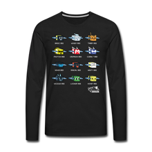 Load image into Gallery viewer, Bee Swarm - Bee Lineup Long-Sleeve T-Shirt (Mens) - black
