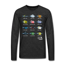 Load image into Gallery viewer, Bee Swarm - Bee Lineup Long-Sleeve T-Shirt (Mens) - charcoal grey
