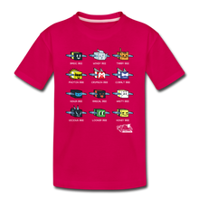 Load image into Gallery viewer, Bee Swarm - Bee Lineup T-Shirt - dark pink
