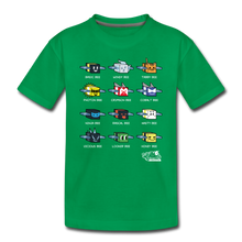 Load image into Gallery viewer, Bee Swarm - Bee Lineup T-Shirt - kelly green
