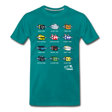 Load image into Gallery viewer, Bee Swarm - Bee Lineup T-Shirt (Mens) - teal

