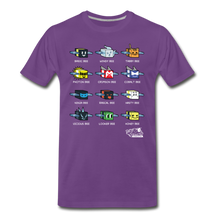 Load image into Gallery viewer, Bee Swarm - Bee Lineup T-Shirt (Mens) - purple
