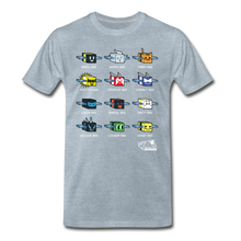 Load image into Gallery viewer, Bee Swarm - Bee Lineup T-Shirt (Mens) - heather ice blue
