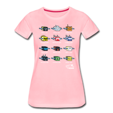 Load image into Gallery viewer, Bee Swarm - Bee Lineup T-Shirt (Womens) - pink
