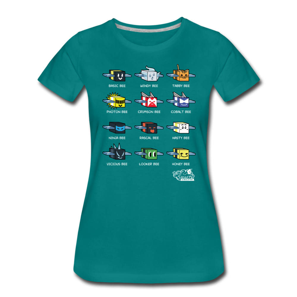 Bee Swarm - Bee Lineup T-Shirt (Womens) – Bee Swarm Simulator