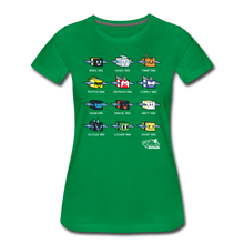 Load image into Gallery viewer, Bee Swarm - Bee Lineup T-Shirt (Womens) - kelly green
