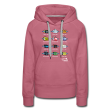Load image into Gallery viewer, Bee Swarm - Bee Lineup Hoodie (Womens) - mauve
